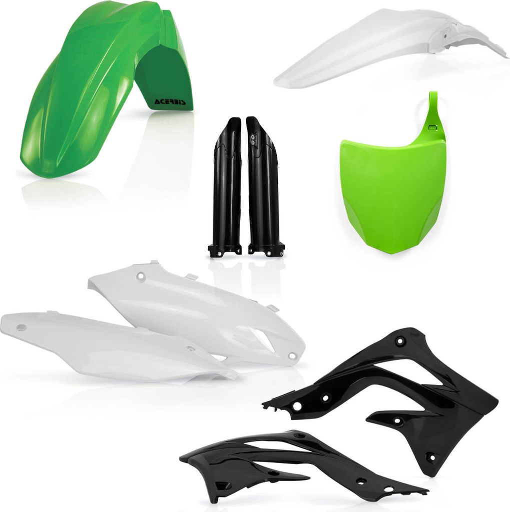 ACERBIS 9-teiliges Verkleidungsset Grün/Schwarz für KAWASAKI KX 450 F