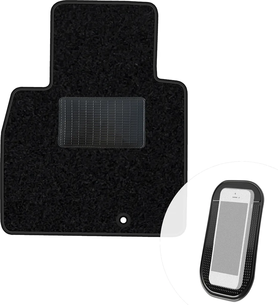 Tappetino Conducente per Nissan Micra 2010-16 | Velours Nero Alta Densità