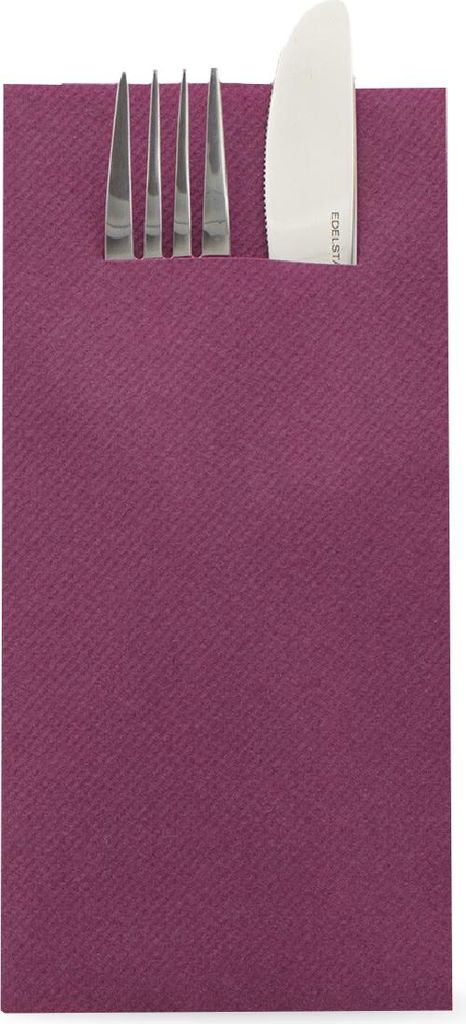 Sovie HORECA Besteckserviette Aubergine aus Linclass Airlaid 40 x 40 cm, 1/8 Falz, 75 Stück