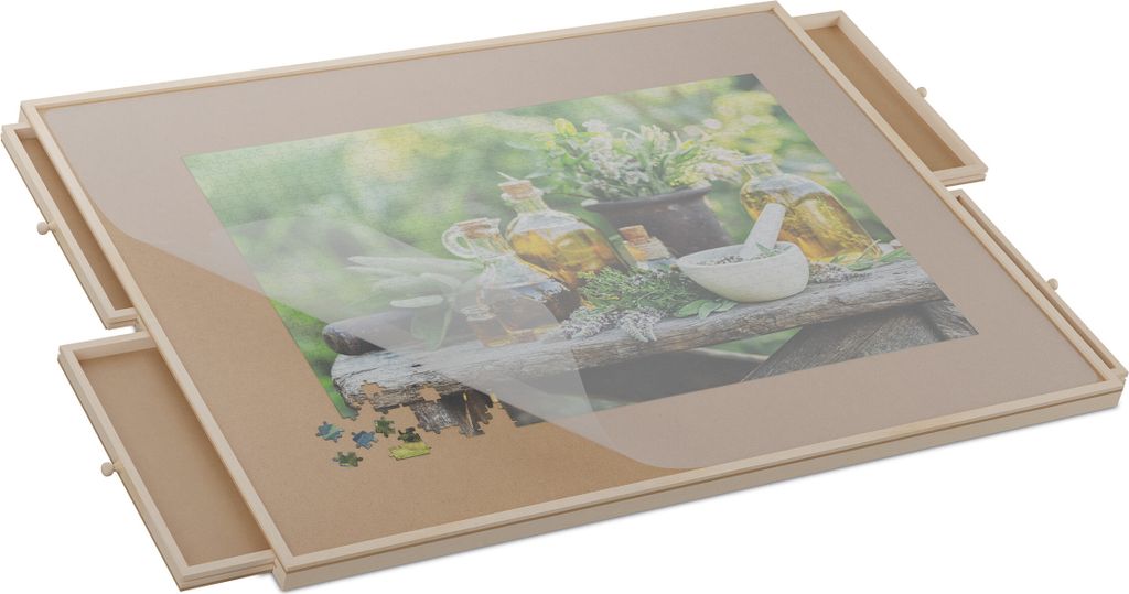 Relaxdays – deska do układania puzzli z 4 szufladami, do Zdjęcie produktu 