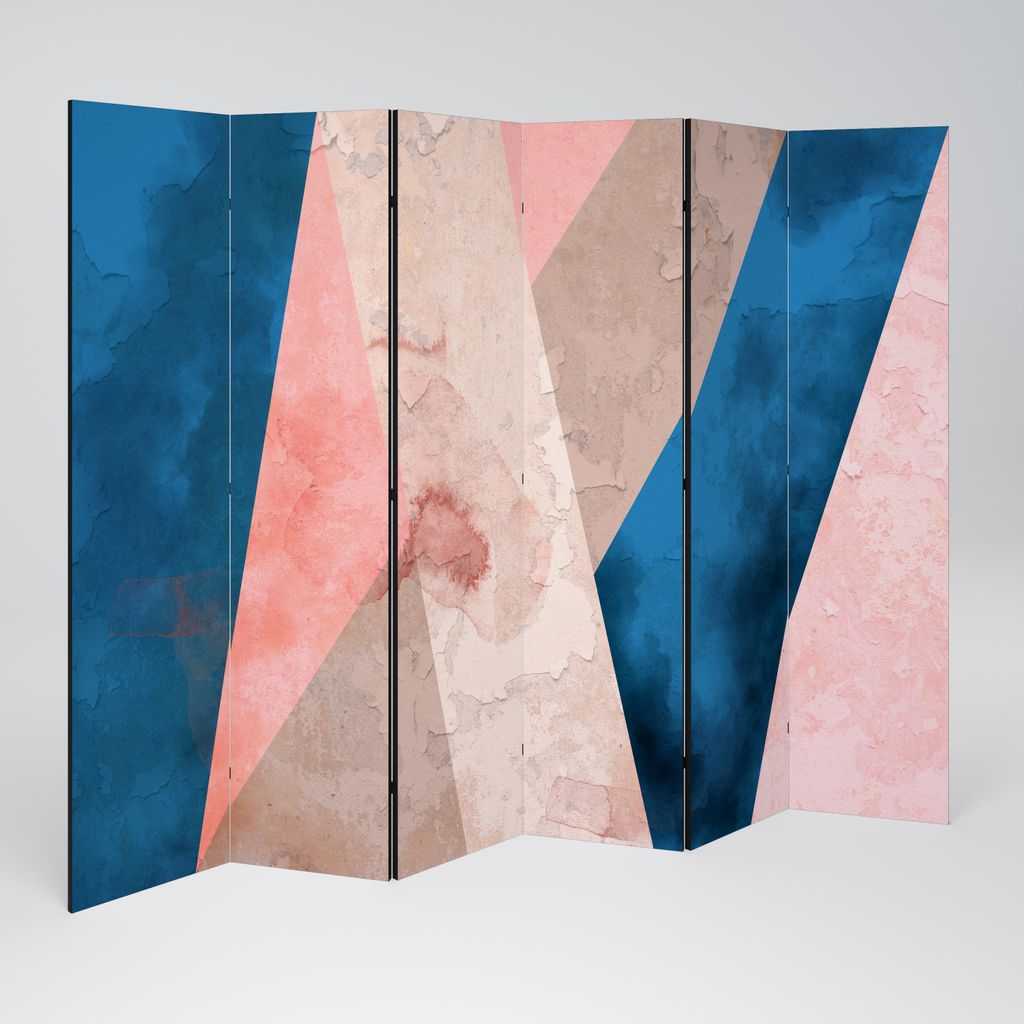 SpaceRebels Paravent Raumteiler - 6-teilig Raumtrenner, Druck 2-Seite - Raumtrenner - Trennwand Wohnung - Room Divider - Spanische Wand Deko Modern...