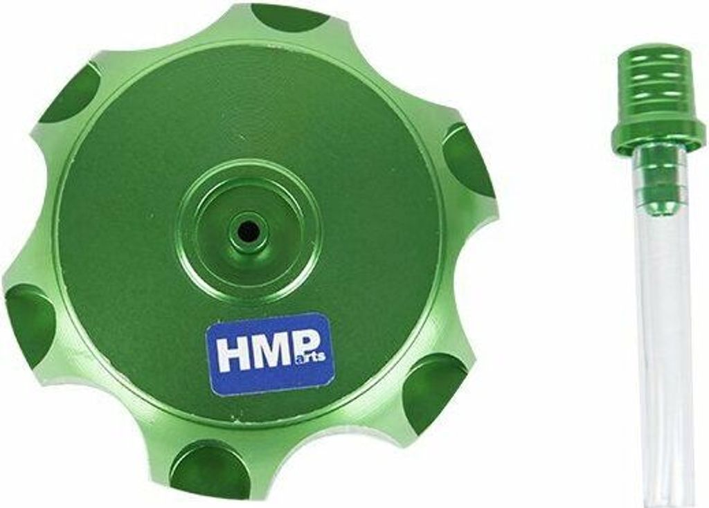 ALU Tankdeckel Tankverschluss Grün Dirt Bike Pit Bike Moto Cross HMParts
