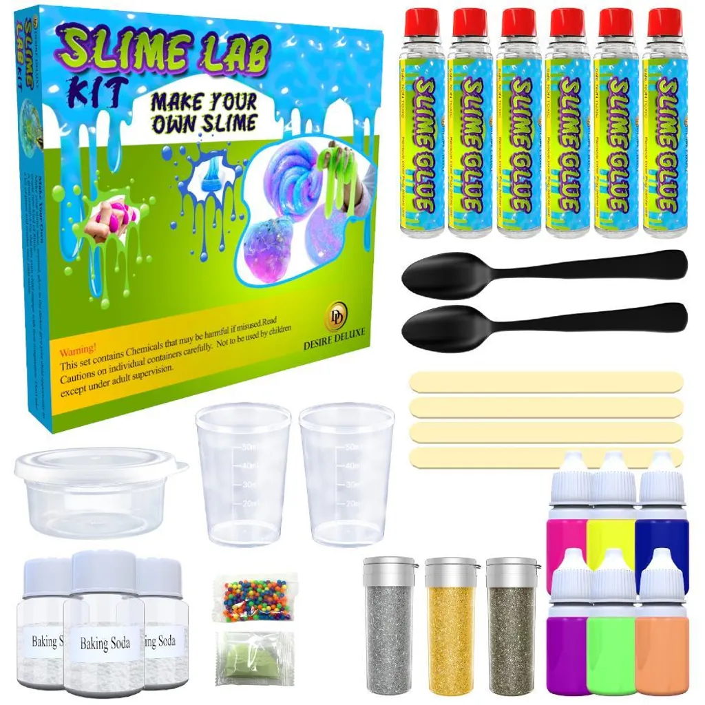 Kit Slime Deluxe 30 pièces : Slime multicolore et pailleté pour enfants