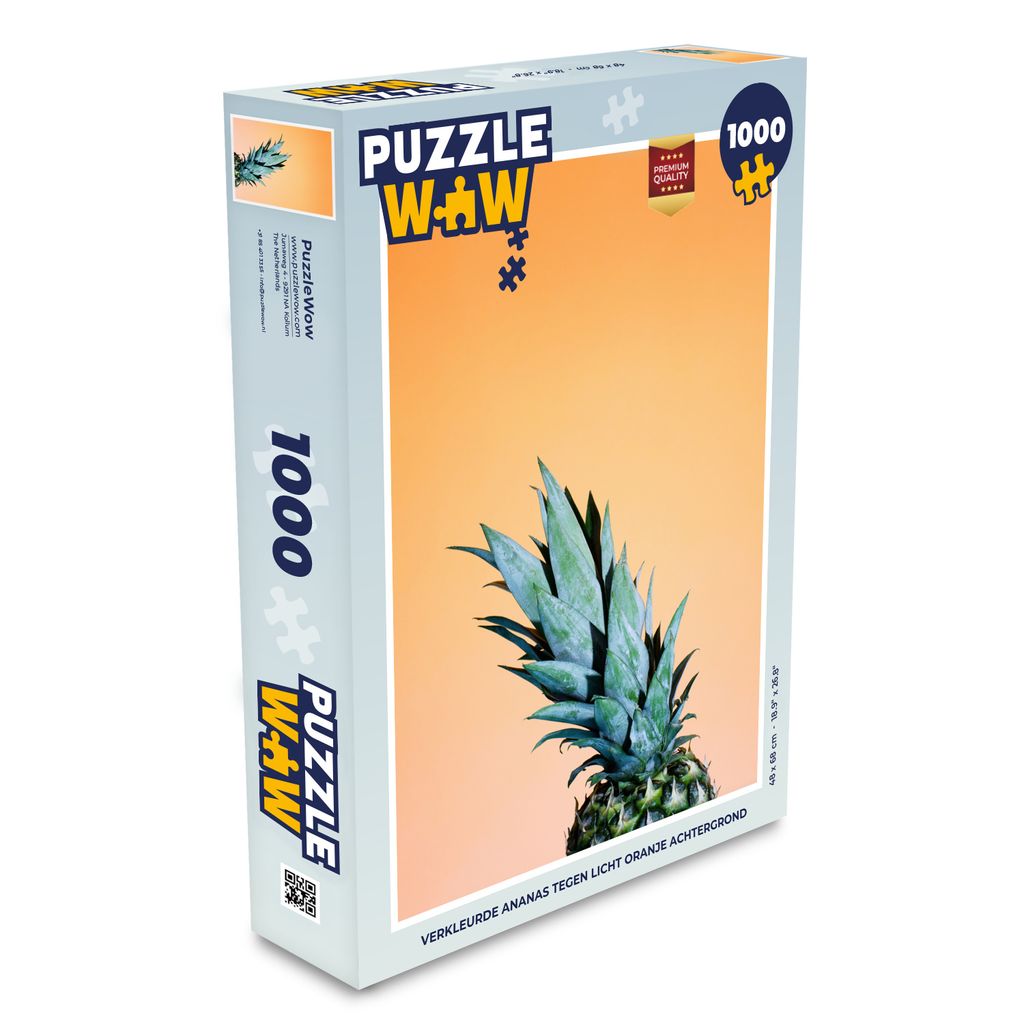 MuchoWow Puzzle 1000 Teile Ananas - Obst - Orange - Spielzeug - Alt und Jung - Spiele - Puzzeln