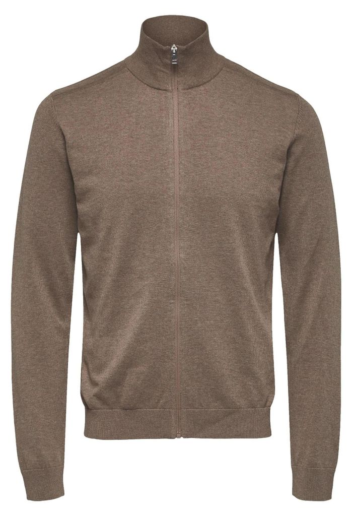 SELECTED HOMME Herren SLHBERG Full Zip Cardigan B NOOS 16074688, Teak/Melange, M