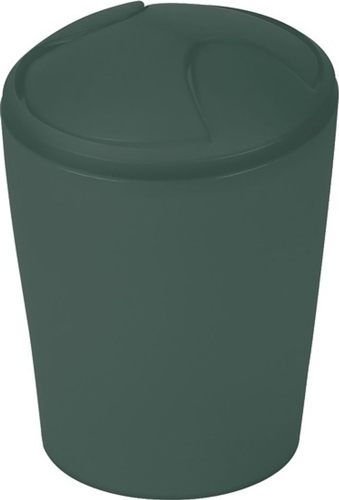 Spirella Kosmetikeimer "Move" Abfalleimer Schwingdeckeleimer | Kunststoff | 5 Liter | Dunkelgrün