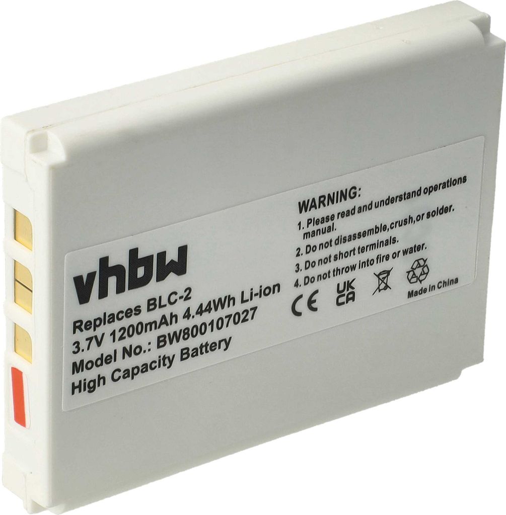 vhbw Akku Ersatz für CipherLab BA-80S1A2, KB1B371200005 für Handy Smartphone Telefon (1200 mAh, 3,7 V, Li-Ion)