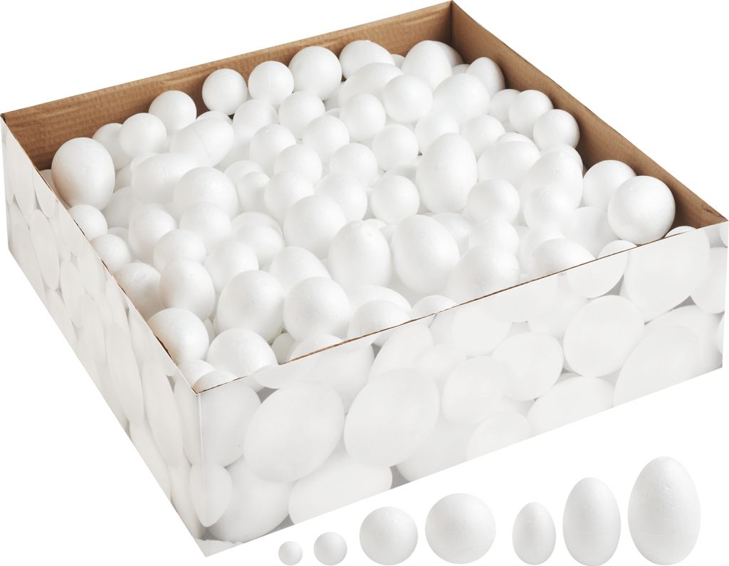 Großpackung Styropor "Kugeln und Eier" versch. sortiert Produktbild 