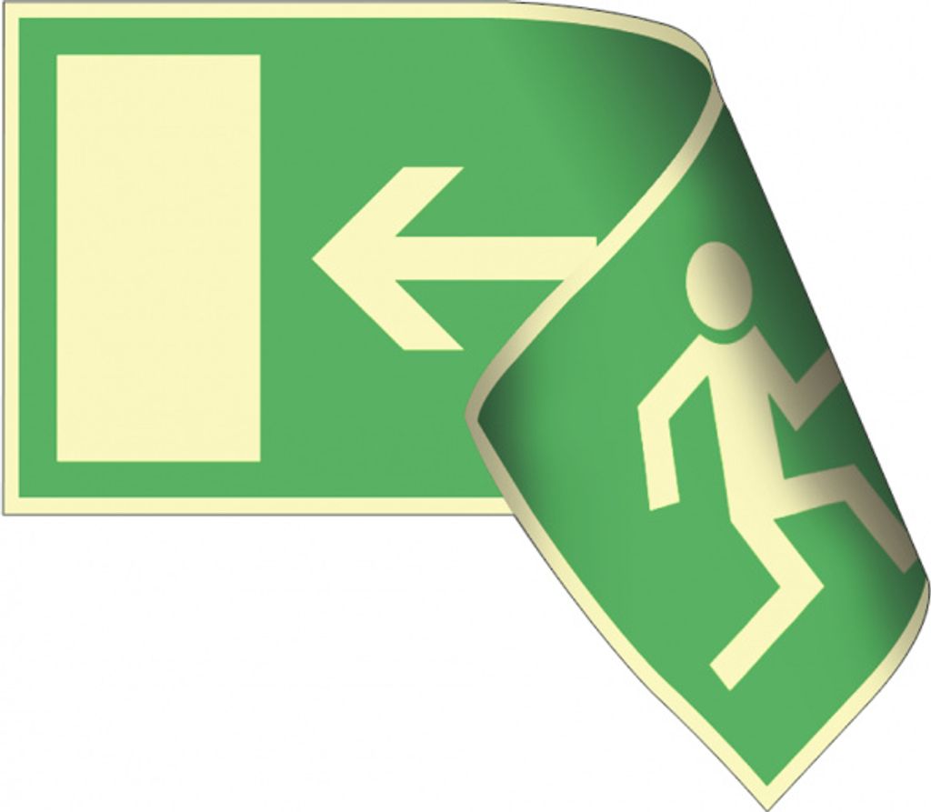 Dreifke Schild Rettungsweg links/rechts doppels.,BGV A8 (E13),Kunstst.,nachl...
