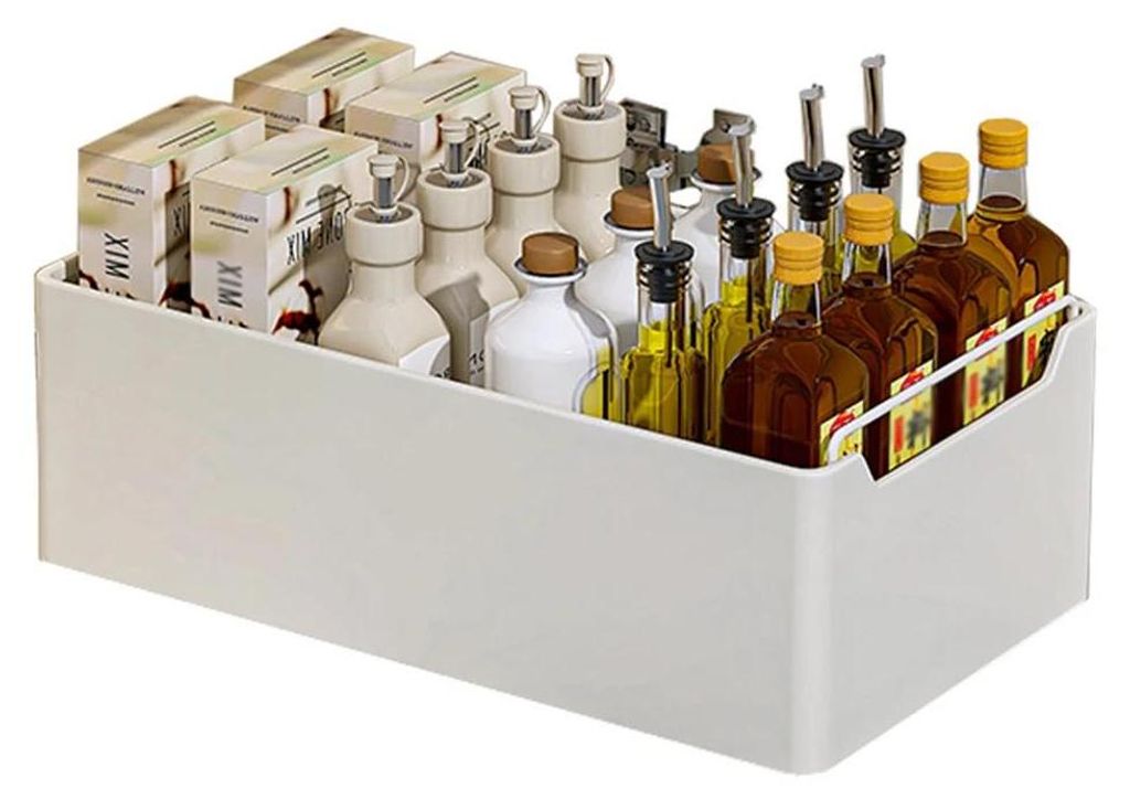 Ausziehbare Schrankablage - Schubladen-/Regalauszug - 20 cm Breite - Stahl - Für Küchenschrank, Bad & Vorratskammer - Weiß