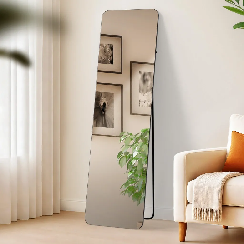 Specchio Gurnee, colore:bianco opaco, dimensioni:140x40 cm