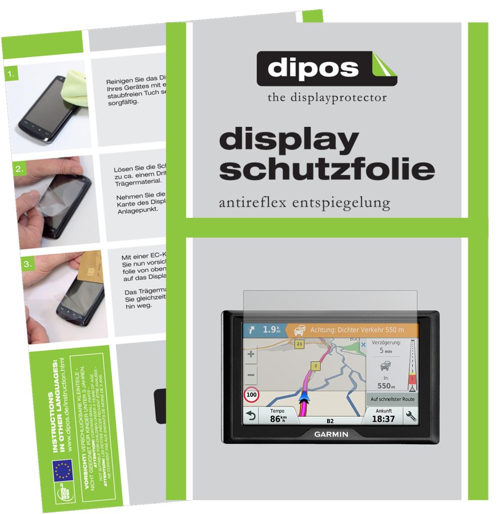 6x Schutzfolie für Garmin Drive 5 MT-S EU matt Displayschutzfolie Folie Display