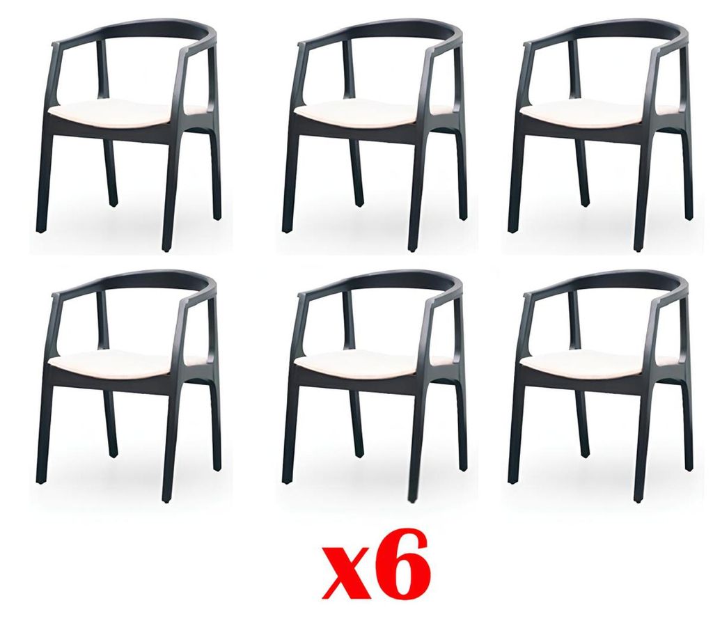 Esszimmer Stuhl Garnitur Sessel Gastro Neu Set Polster Design 6x Stühle Gruppe