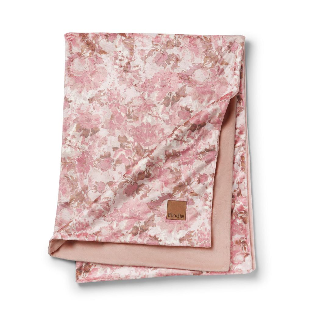 Elodie Pearl Velvet Decke - River Rose - 75x100cm