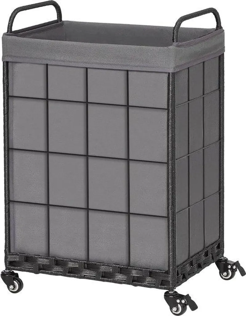 Panier à linge pour buanderie pliable avec roulettes - 100l