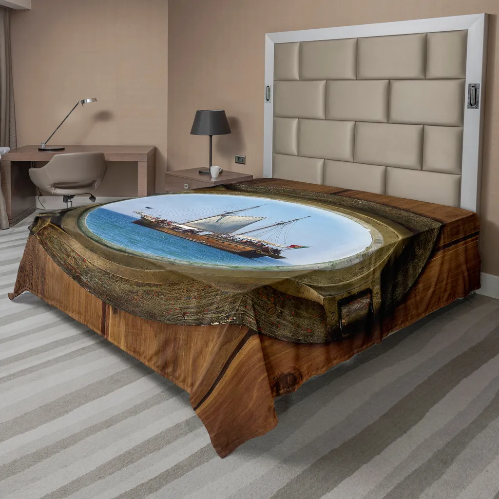 Drap de lit marin motif océan pour décoration de chambre d'hôte ou maison