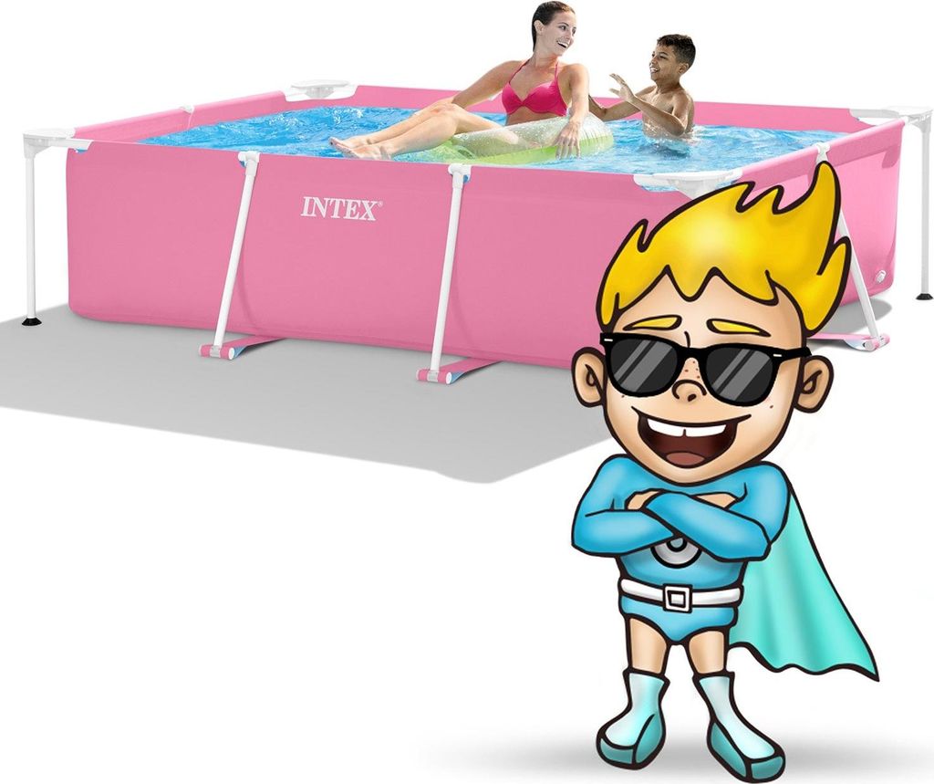 Intex 2.44m x 76cm Pink Metal Frame Pool, Set-up Size: 2.44m x 76cm (28290NP) : Buy Online at Best Price in KSA - Souq is now