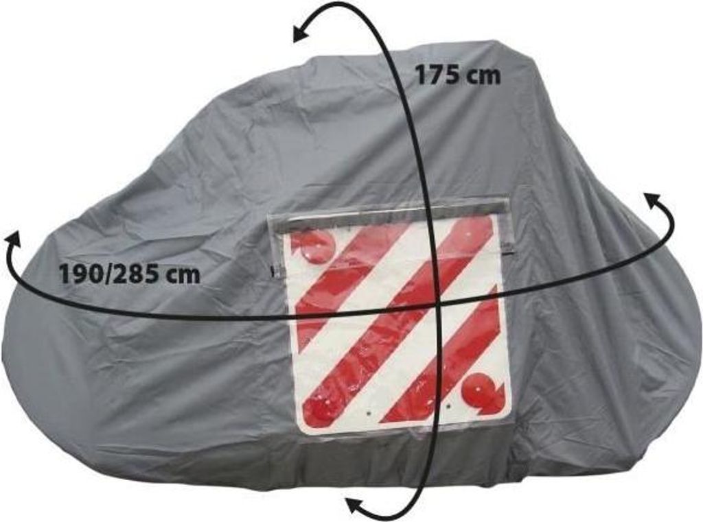 Fahrradabdeckung, Wasserdichtes Polyester 110 g/m², Für 2-3 Fahrräder, 2 Einstellbare Gurte, Sichtfenster