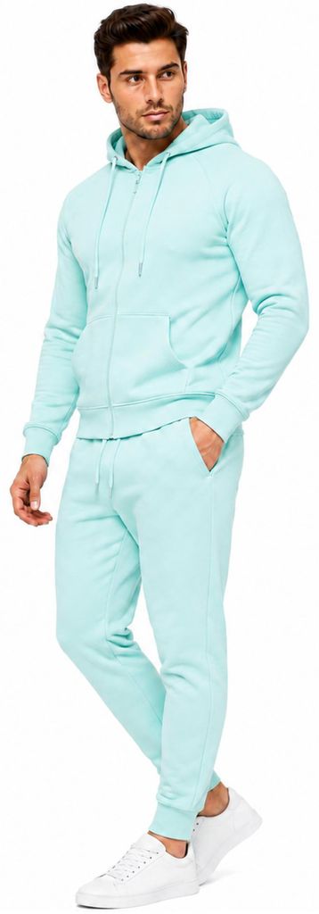 Herren Jogginganzug einfarbig 100% BW 586 Mint Grün L Produktbild 