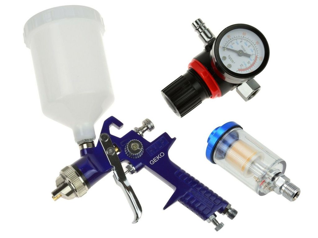 Silberne Top Tank Spritzpistole mit Hvlp 1.4Mm Manometer
