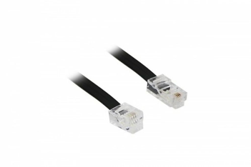 goobay 68530 Modularanschlusskabel 3 Meter, Schwarz - Produktbild 