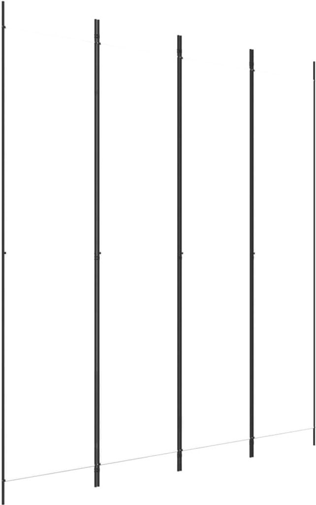 Several tall, thin, dark gray poles stand vertically against a white background. A thin white line connects the bases of the poles.