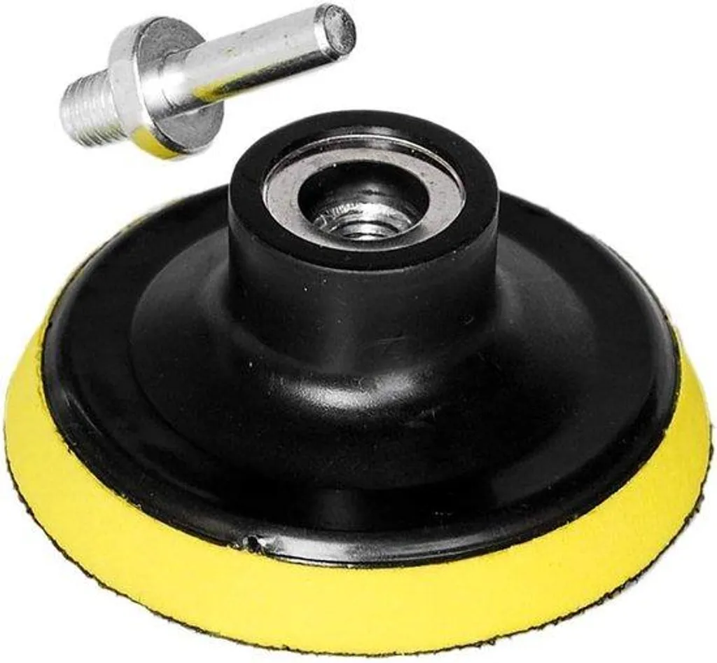 Disque de polissage 80 mm flexible avec tige M10 pour travaux métal