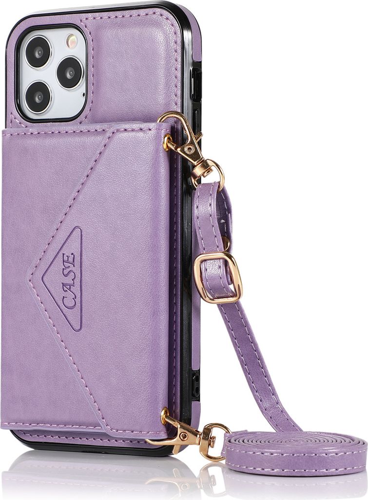 Handyhülle Schutzhülle für Iphone12/12 Pro Messenger Tasche lila