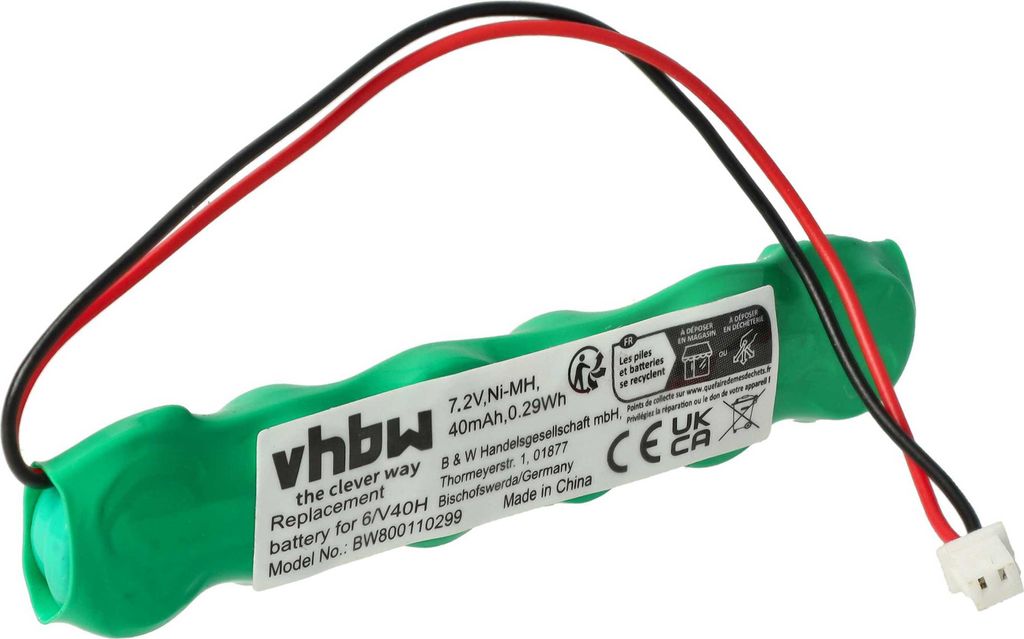 vhbw BIOS-Batterie kompatibel mit Fujitsu-Siemens LifeBook T4215, T4210, T4220 Computer Notebook (40 mAh, 7,2 V, NiMH)