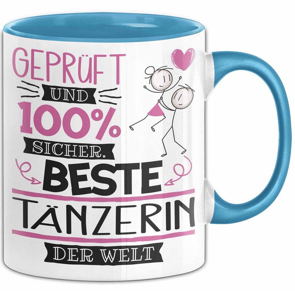 Beste Tänzerin Der Welt Tasse Geschenk für Eine Tänzerin Und Sicher Geschenkidee Geburtstag Weihnachten (Blau)