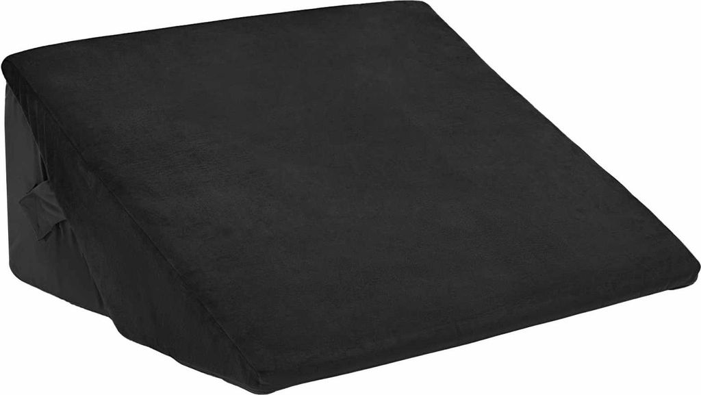 vidaXL Keil Kopfkissen Schwarz 55 x 55 x 26 cm Viscoschaum