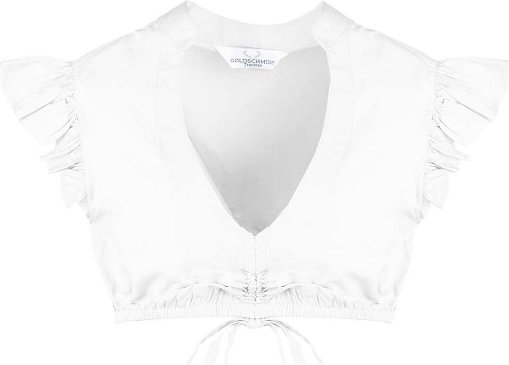 Dirndlbluse Eliza Flügelarm weiß 42 Produktbild 