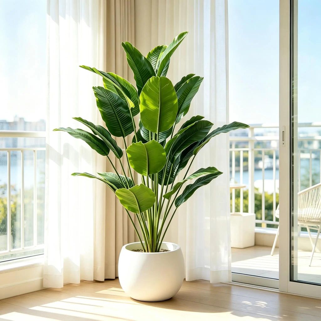 Künstliche Paradiesvogelblume Kunstpalme Tropische Produktbild 