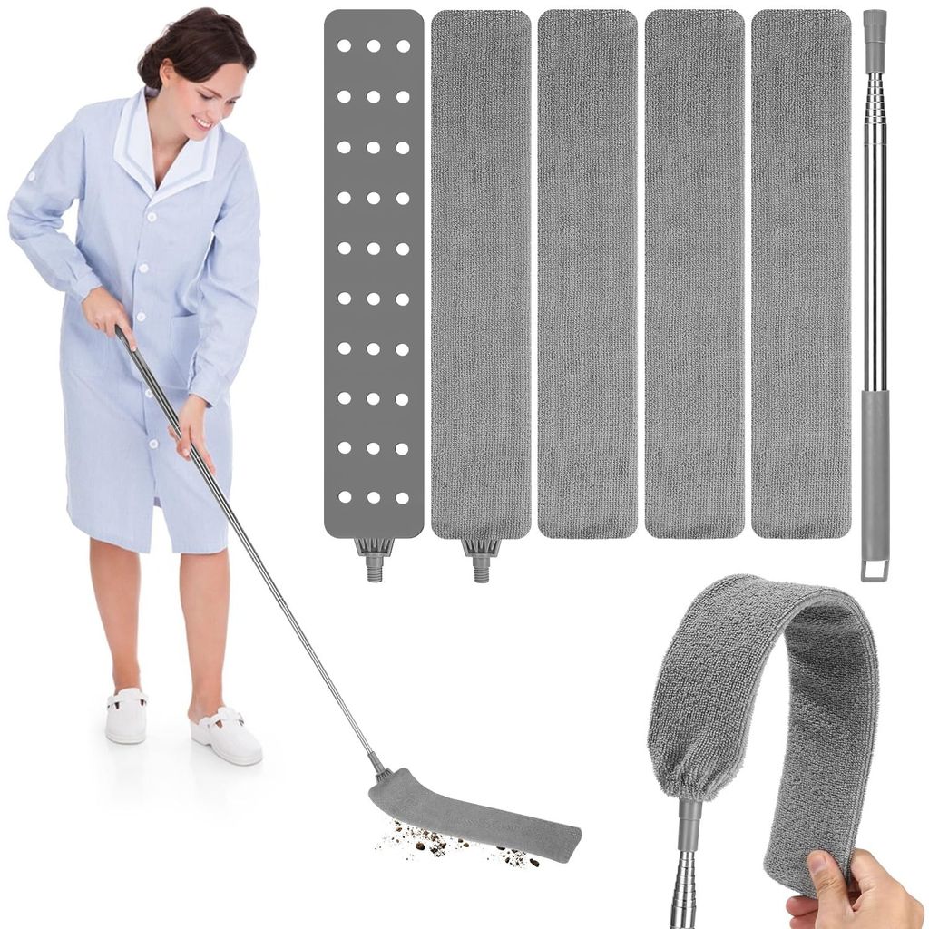 Teleskopischer Hacken-Bürstenmop, ausziehbar 0,8 m - 2,5 m, Produktbild 
