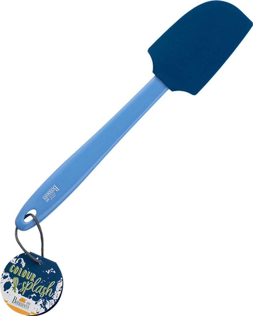 BIRKMANN Teigschaber, Blau, L 29 x B 6 cm, BPA-freies Silikon, Hitzebeständig und Spülmaschinenfest,