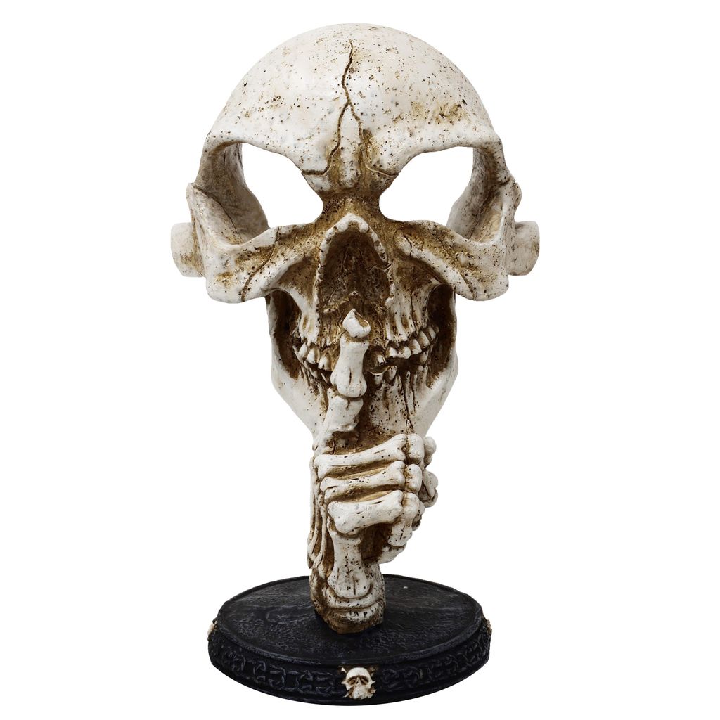 Dekofigur Totenkopf Schädel Brillen- oder Kopfhörerhalter Mystic Gothic Wohnung Dekoration Brillenhalter