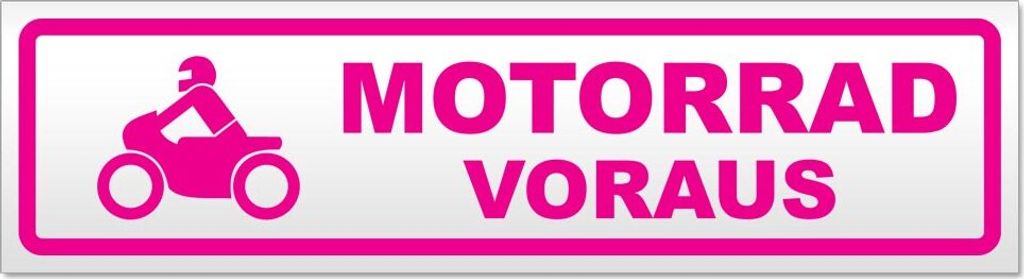 Motorrad voraus 2 Magnetschild Schild magnetisch