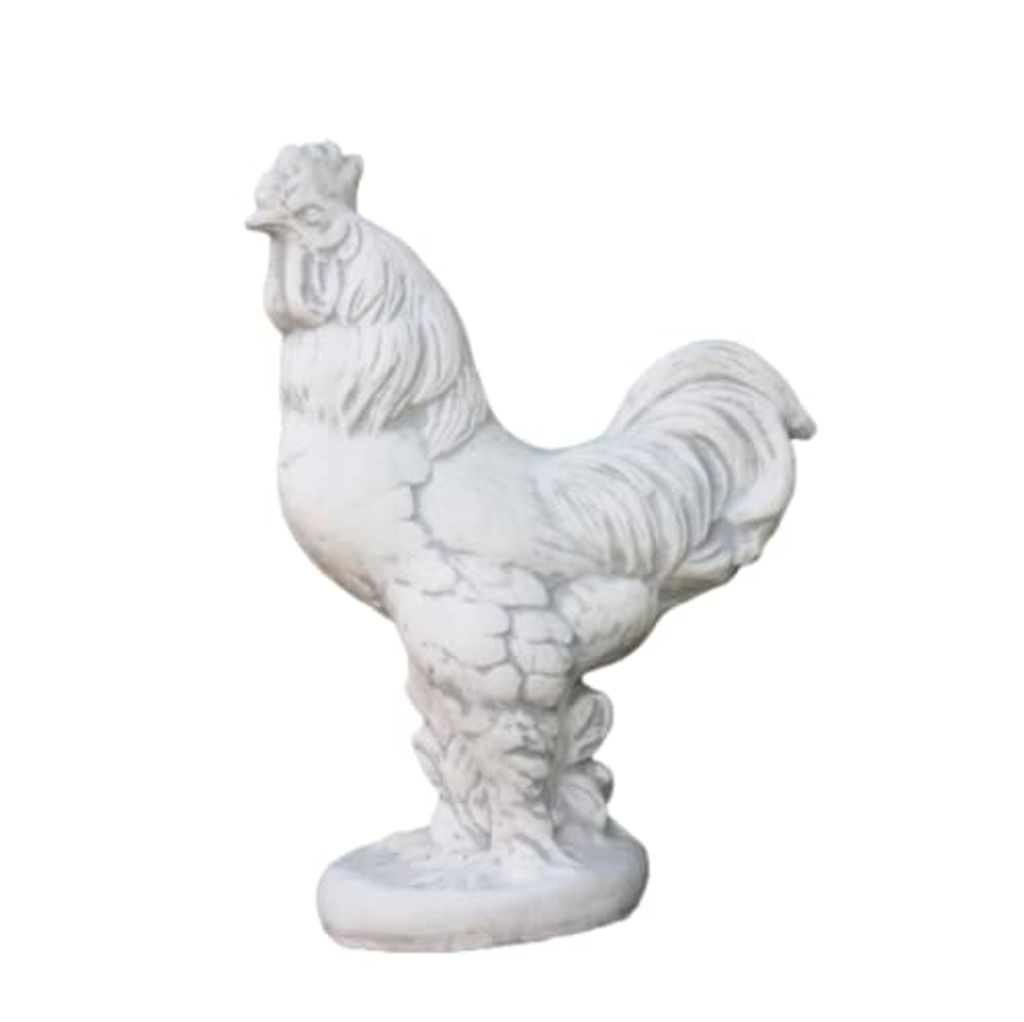 Tierfigur Hahn Vogel Figur aus Steinguss für den Garten, Frostfest Witterungsbeständig und Neu, 62cm Höhe, 24cm Breite, 40cm Tiefe, ca 32kg, PO-151