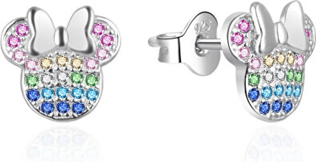 Boucles d'oreilles Minnie scintillantes en argent 925 avec oxydes