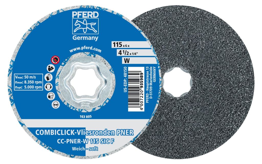 PFERD 42002046, 8350 RPM, 11,5 cm, 5 Stück(e)