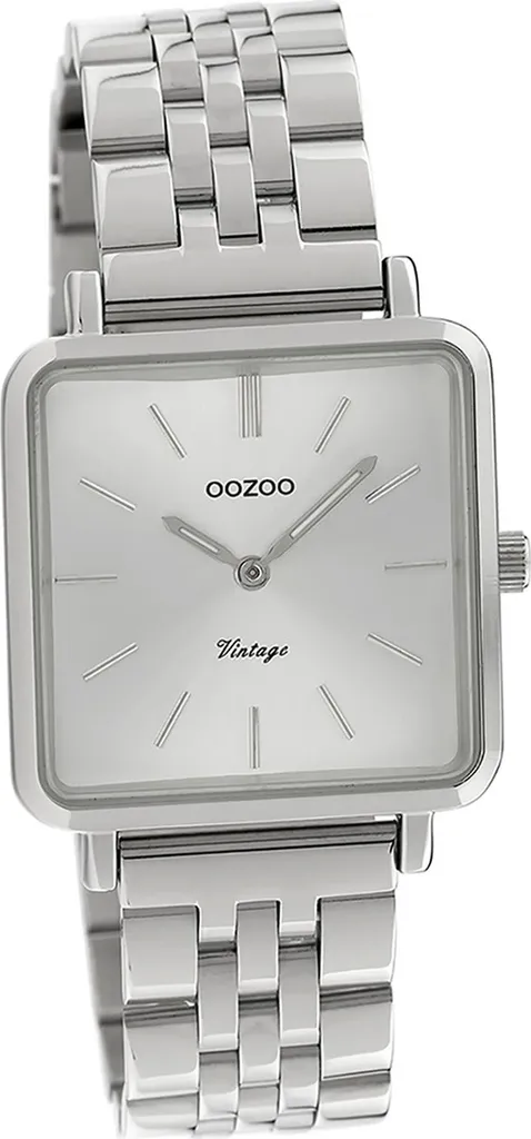 Montre Analogique Femme Argentée Bracelet Acier Oozoo Vintage C9950