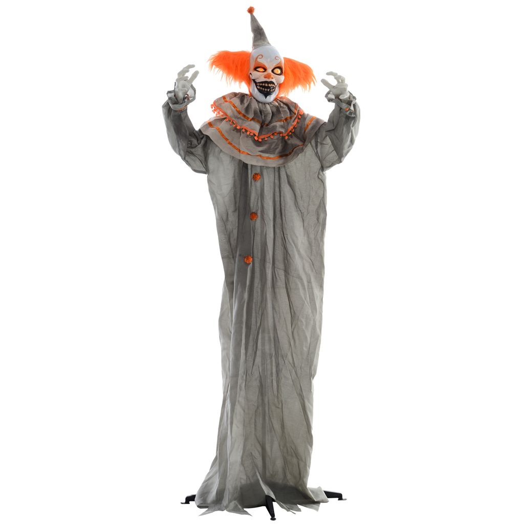 HOMCOM 183 cm Dekoracja na Halloween Stojący Klaun z Zdjęcie produktu 
