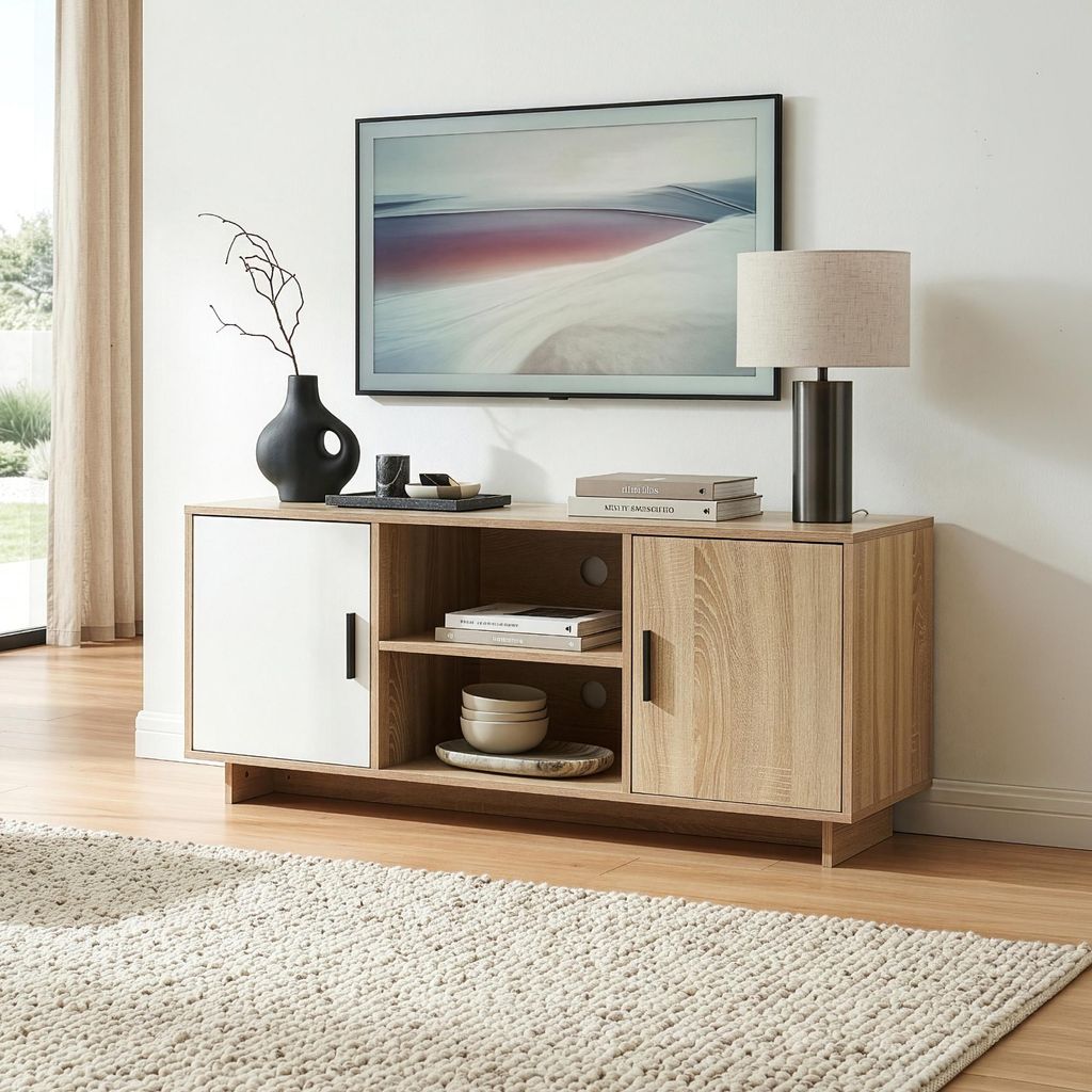 Televizní skříňka „Kenta“ se 2 dvířky, 120 x 39 x 52 cm, Obrázek produktu 