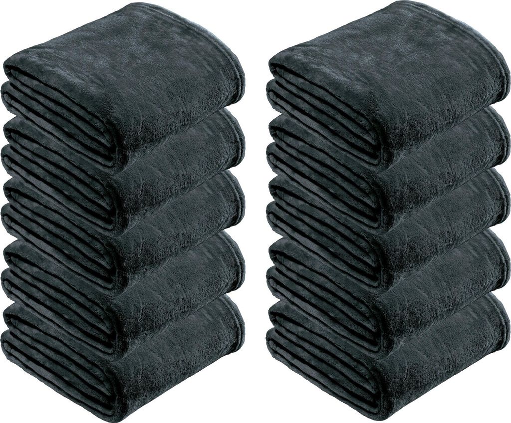 REDBEST Wohndecke 10er-Pack Amarillo" anthrazit 130x180 cm"