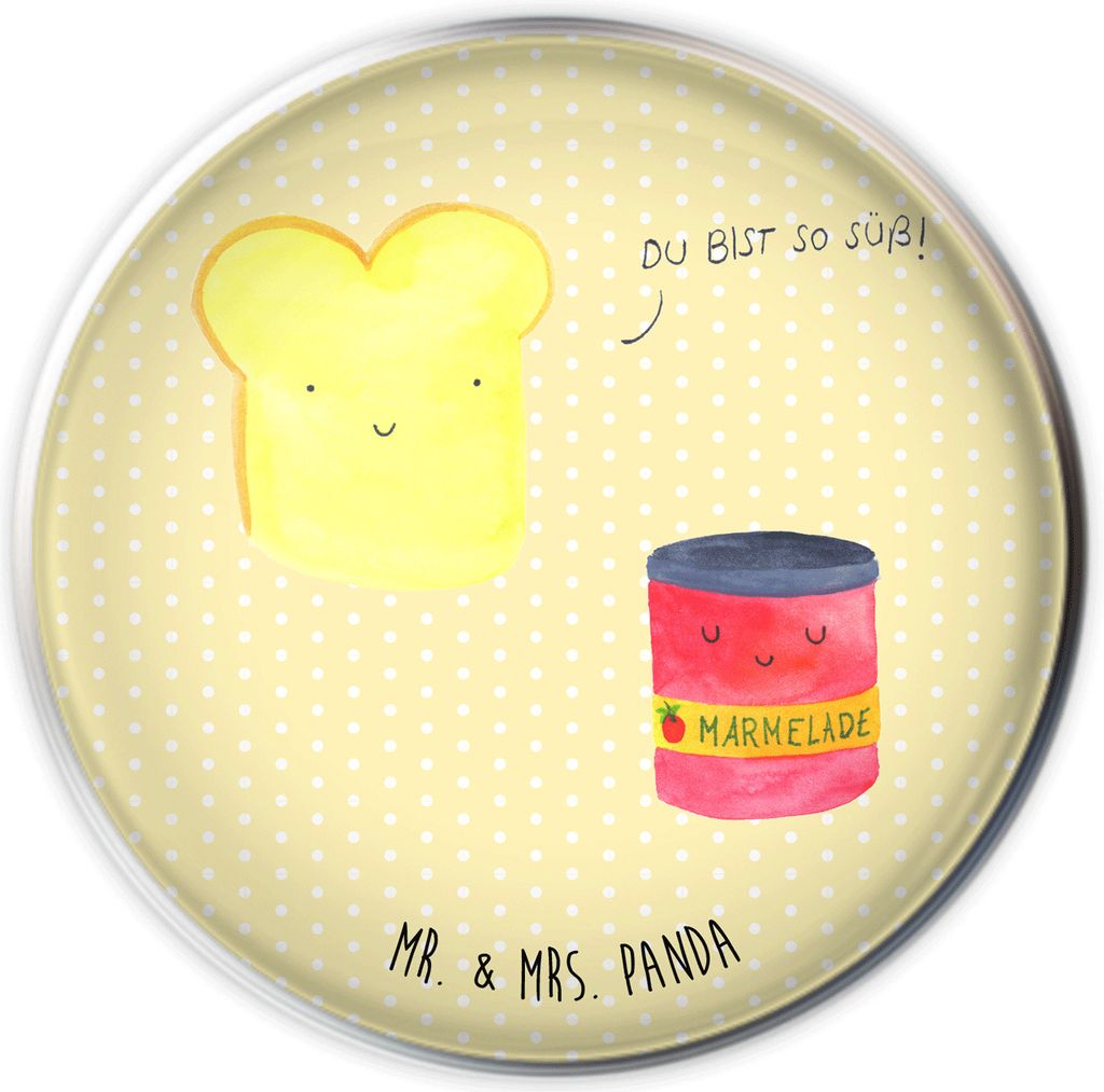 Mr. & Mrs. Panda Waschbecken Stöpsel Toast Marmelade - Gelb Pastell - Geschenk, Ablaufgarnitur, Lustige Sprüche, abfluss, Abflussstopfen, Brot, A...