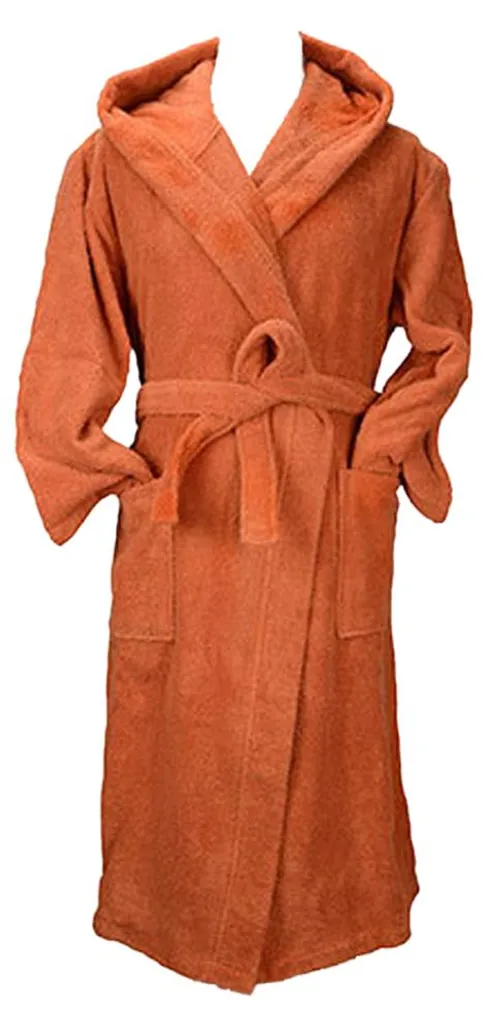 Sortie de Bain Femme Cannelle XS avec Capuche Idéal pour Spa et Yoga