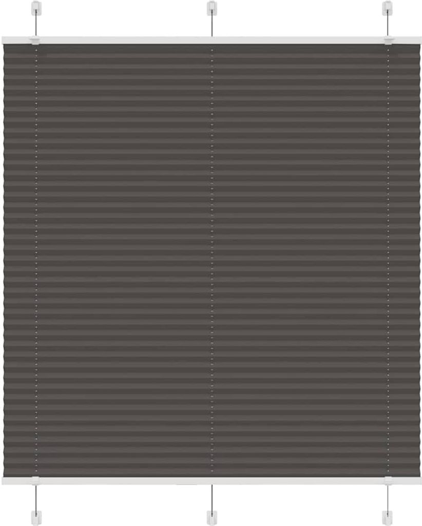 Plissee Schwarz 120x100 cm Stoffbreite 119,4 cm Polyester