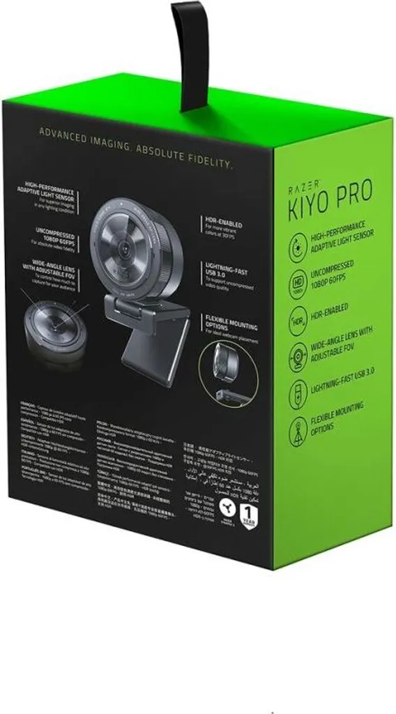 Razer Kiyo Webcam avec Ring Light Réglable pour Vidéoconférence et Jeu - 22