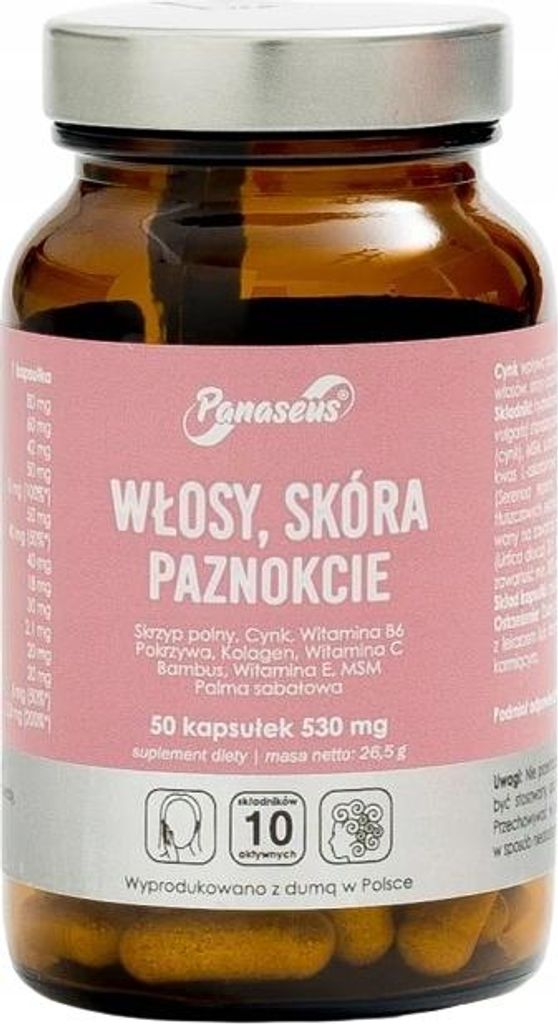 PANASEUS HAARE HAUT NÄGEL Schachtelhalm Zink Brennnessel Kollagen 50 Kapseln