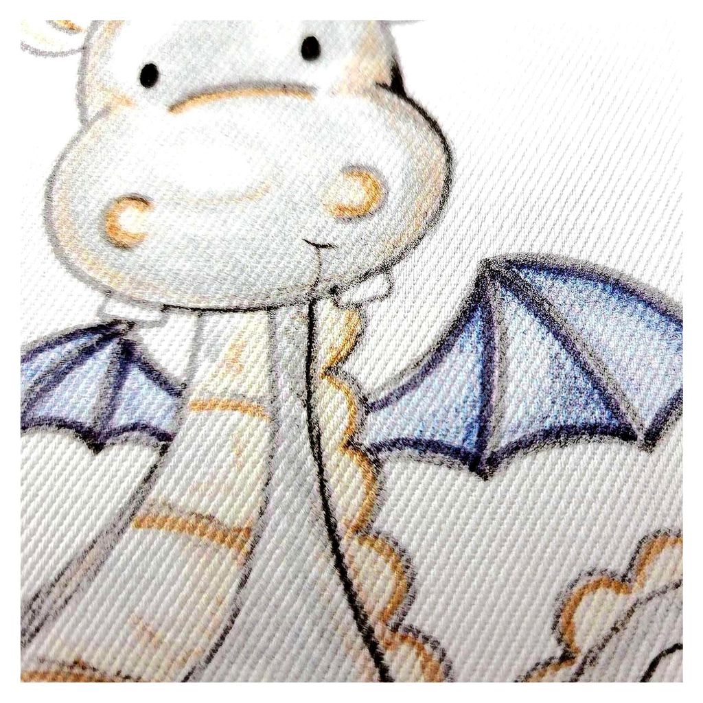 Kinderstoff Kleiner Ritter Robin aus Baumwolle für Kleidung und Dekoration mit Drache und Ritterburg 140 x 50 cm